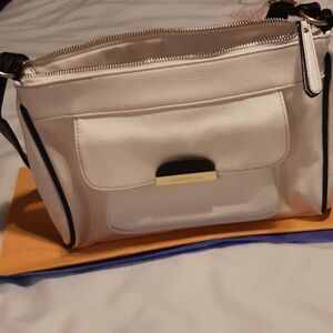 Women Liz Claiborne white with black trim and handle